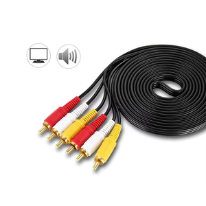 Nhà Máy Giá 1.5m AV cáp vàng đỏ trắng cắm RCA cáp 3 RCA Nam đến 3 RCA nam âm thanh video kết nối cáp cho TV <span class=keywords><strong>DVD</strong></span> - Product Image 3
