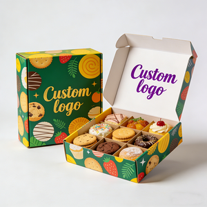 กล่องบรรจุภัณฑ์อาหารแบบใช้แล้วทิ้งสำหรับส่งอาหาร ดีไซน์ใช้กับไมโครเวฟได้  กล่องพิมพ์โลโก้ได้ตามต้องการ สำหรับมาการอง ช็อกโกแลต ลูกอม ขนมหวาน - Product Image 2