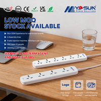 Cable de Extensión con Enchufe UK de 10A y 250V, 6 Tomas de Corriente, Regleta Universal con Indicador de Encendido/Apagado para Hogar y Oficina