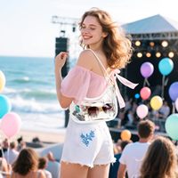 Sac à bandoulière en PVC à la mode pour femmes mignon clair Hobo sacs à main rétro Transparent PVC embrayage sous les bras sac à main pour dames