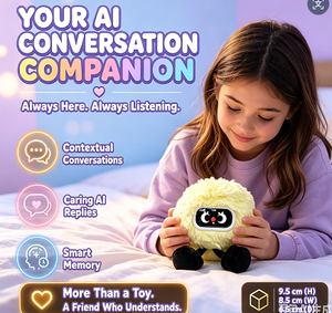Jouet en peluche parlant pour animaux de compagnie, jouet en peluche interactif IA, poupée en peluche avec écran facial, compagnon IA mignon et moelleux, jouet intelligent pour enfants - Product Image 1