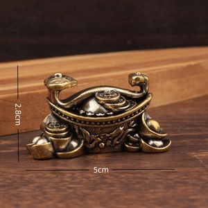 Adorno de Latón Yuanbao Ruyi, Decoración Feng Shui para Sala de Estar, Estilo Chino, Decoración Auspiciosa, Paquete Individual - Product Image 4