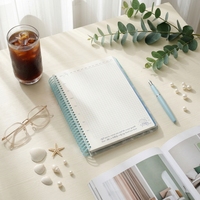 Carnet à spirale YPS Ocean Wave Shell Print, couverture rigide, journal étudiant, impression personnalisée, spirale, mignon, cadeau pour le bureau ou l'école