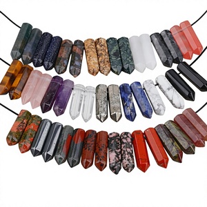 Cuentas de Cristal Perforadas con Forma de Hexágono de Piedras Preciosas Naturales de Calidad para Hacer Joyería y Collares - Product Image 3