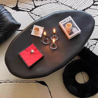 Nordique créatif FRP décoratif fait à la main ensemble de meubles café Centre Table irrégulière ovale pour salon maison Villa