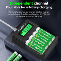 Chargeur de batterie hybride PUJIMAX à haute température, 1,2 V, 4 emplacements, pour 1 à 4 piles rechargeables AA/AAA Ni-MH/Ni-Cd