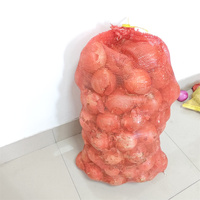 Sac en filet PP Leno - Sac en filet respirant tissé pour l'emballage des oignons, des pommes de terre et des légumes avec cordon de serrage