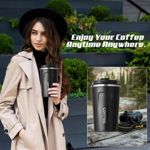 Factory Portable Personalized Double Wall Vacuum Insulated Thermal Stainless Steel Custom Logo Travel Coffee <b>Mug</b> With Lid - Product Image 6
