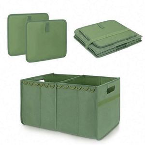 Échantillon gratuit, boîte de rangement de voiture pliable multi-compartiments avec logo personnalisé, organisateur de coffre de voiture pour SUV, accessoires de voiture - Product Image 5