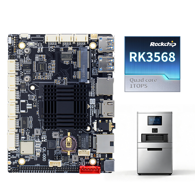 AI Board Quad Core 8GB RAM 32/64/128GB EMMC LVDS SATA RK3568 RK3588 Embedded Motherboard for Smart Home Control Screen