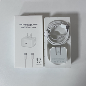 อะแดปเตอร์แปลงไฟ 40W ไดนามิก 60W สูงสุด สายถัก USB-C to USB-C 60W ชุดชาร์จ 40W PD Type C สำหรับ iPhone อะแดปเตอร์ USB-C สำหรับ EU US UK - Product Image 3