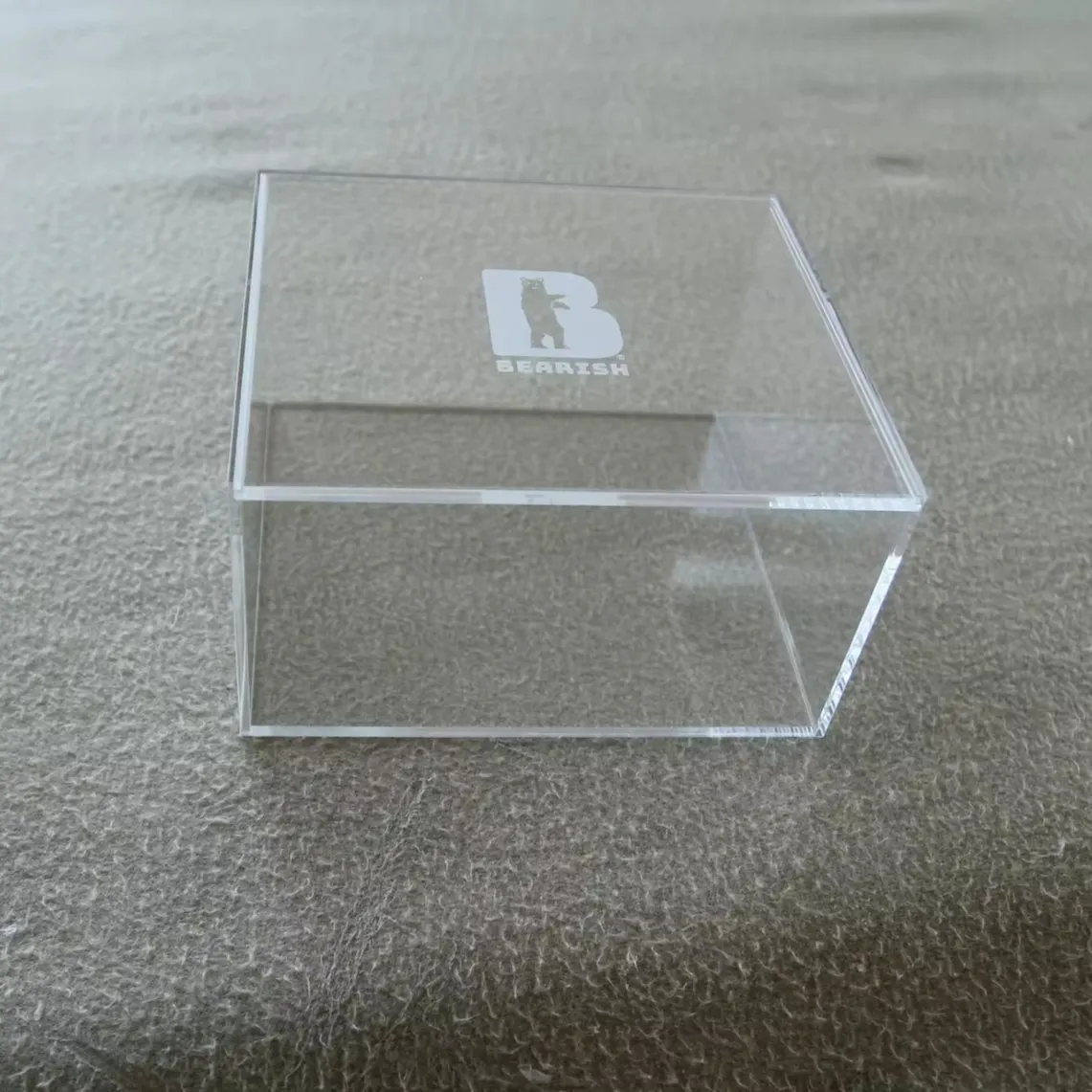 Caja acrílica transparente de plexiglás personalizada con tapa deslizante