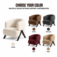 Fauteuil simple ergonomique en tissu, fait main, style moderne français, pour salon, espace de repos, balcon, maison d'hôtes, design artistique et tendance