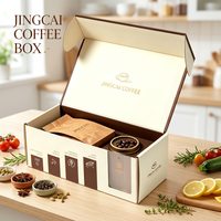 Boîte cadeau de luxe pliable style enveloppe, boîtes en papier à rabat, logo personnalisé imprimé, emballage rigide en papier pour coffret cadeau de grains de café