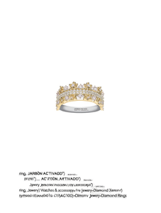 Anello da Donna Placcato Oro e Argento con Diamante Taglio Brillante Rotondo Colore D Pietra Naturale Gioiello alla Moda per Uso Quotidiano - Product Image 1