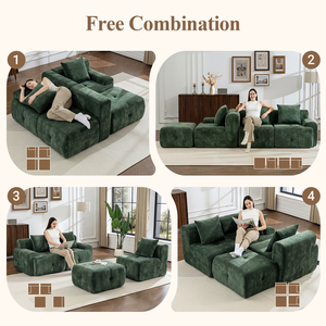 Juego de Sofás Modulares Meroow MS1 244x156.5cm, Entrega Rápida, Stock en el Reino Unido, Sofá Seccional para Hogar Moderno - Product Image 2