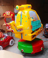 Machine de jeu d'attractions pour enfants à monnayeur, modèle hélicoptère et avion, pour un joueur