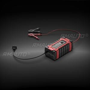 Chargeur de batterie FOXSUR 12V 24V 10A avec écran de réparation intelligent pour voitures et motos - Noir et rouge - Product Image 4