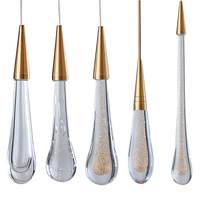 Maison Led Lumières Verre Plafonnier Moderne Lumières Or Pluie Goutte Cristal De Luxe pour La Maison Nordique Pendentif Lumière 80 Maison Bureau 120