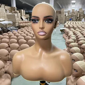 New Mannequin Head With Shoulder Realistic Female Mannequin Head