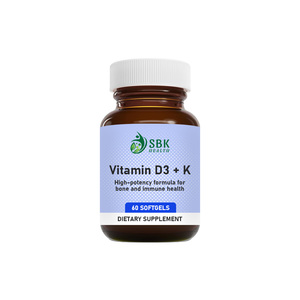 Gélules de Vitamine D3 K à haute concentration, directement de l'usine, pour la santé des os et des dents, la formule haute puissance pour améliorer les niveaux d'énergie et la santé mentale. - Product Image 1