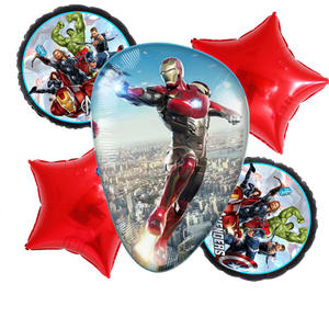 Nouveauté Spiderman Captain Cartoon <span class=keywords><strong>Film</strong></span> Personnage Anime Feuille Hélium Ballon Ensembles Pour Joyeux Anniversaire Fête Décoration Jouet - Product Image 5