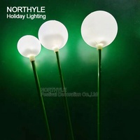 Vente en gros lampe décorative de paysage rvb imperméable insertion au sol lumières de boule led pour jardin extérieur de vacances