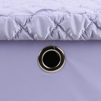 Boîte de rangement carrée en polyester écologique de luxe lavande avec couvercle matelassé et poignée à œillets pour vêtements, organisateur multifonctionnel pour la maison