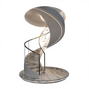 <span class=keywords><strong>Scala</strong></span> a Chiocciola Interna di Alta Gamma dello Zhejiang con Ringhiera in Vetro e Installazione Inclusa - Product Image 1