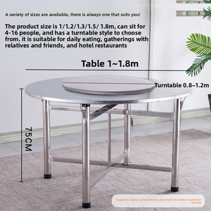Mesa de comedor plegable de acero inoxidable, muebles modernos <span class=keywords><strong>para</strong></span> el hogar <span class=keywords><strong>para</strong></span> <span class=keywords><strong>10</strong></span> <span class=keywords><strong>personas</strong></span>, tocadiscos <span class=keywords><strong>para</strong></span> banquetes rurales - Product Image 3