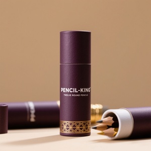 Empaque de Tubo de Papel Reciclable Personalizado, Apto para Lápices Diferentes diseños disponibles, con estampado en relieve dorado - Product Image 6