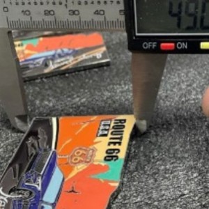 Imán Metálico con Forma Irregular para Refrigerador, Diseño Moderno con Temática de Viaje, Imán Magnético para Auto Ruta 66 - Product Image 2