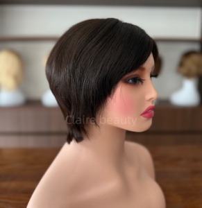 Peluca Médica de Cabello Humano con Cutícula Alineada y Atada a Mano, Color Natural, Parte Superior de Seda con Frente de Encaje, <span class=keywords><strong>para</strong></span> Pacientes con Quimioterapia - Product Image 4