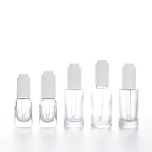 10 ml 15ml 50ml 100ml 30ml 60ml 120ml Cosmetics Empty Essential Oil Face Serum Glass Dropper Bottles With Dropper