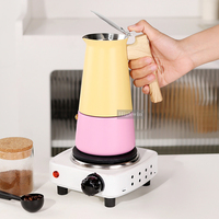 HIGHWIN 2/4/6/9 Tasses Couleurs Complémentaires Induction En Acier Inoxydable Moka Pot Italien Café Moka Pot Espresso