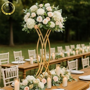 Supports de Centres de Table Floraux en Métal pour la Vente en Gros, 60cm 80cm de Haut, Pièces Maîtresses de Table de Mariage pour Décoration - Product Image 1
