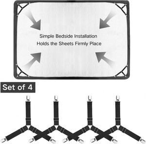 Wholesale Eco-friendly Multi-Function <b>Bed</b> <b>Sheet</b> Holders Straps Adjustable Crisscross Clips Elastic Band Fitted <b>Sheet</b> Fasten - Product Image 4