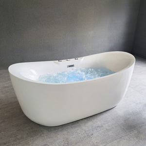 Gurgle Heiß Belebende Massage-Badewanne – Freistehender Whirlpool für den Innenbereich, Acryl-Luftstrahl-Wanne mit Spa-Funktion - Product Image 1