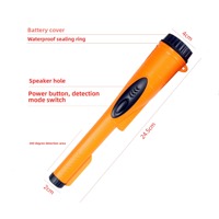 Détecteur de métaux portable étanche IP68 HS-19, scanner de sécurité portable, tige de positionnement pour la détection sous-marine et industrielle