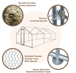 Bangke Metal çelik tavuk Run Coop döken tavşan Coop ördekler tavuk kümes Hencoop Barton güneşlik - Product Image 3