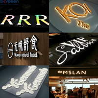 Enseignes lumineuses LED personnalisées en acrylique 3D, étanches, pour devanture de magasin, signalétique publicitaire décorative
