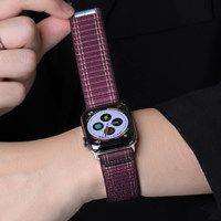 Bracelet de montre en nylon tissé de qualité supérieure pour Apple Watch Series 11 10 Ultra, sangle réglable à boucle et crochet, vente en gros