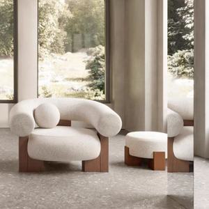 Customized Style Most Popular Nordic Living Room Sofa Chair Solid Wood Chairs Frame Fabric <strong>Covers</strong> Lounge <strong>Armchair</strong> Sofa - Product Image 6