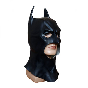 Masque de Batman, taille unique, en latex noir, accessoire de costume pour Halloween, cosplay, fête - Product Image 3