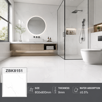 Azulejos de Porcelana Modernos con Aspecto de Mármol Brillante de 800x800 mm, Resistentes al Desgaste, para Pisos y Paredes de Villas, Salas de Estar, Cocinas y Baños