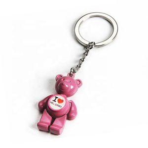 Quà Tặng Khuyến Mãi Croatia Lưu Niệm Mini <span class=keywords><strong>3D</strong></span> Teddy Móc Chìa Khóa Kim Loại Bạc Dễ Thương Gấu Keychain Biểu Tượng Tùy Chỉnh Bán Buôn Dây Móc Khóa - Product Image 4