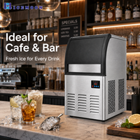 Machine à glaçons commerciale la plus vendue, 36 kg, capacité de 80 lb, machine à glaçons en cubes pour café et magasin de boissons