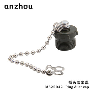ฝาครอบกันฝุ่น Anzhou Plug รุ่น MS25042 สำหรับขั้วต่อการบิน สีเขียวมะกอก ดำ พลาสติก โลหะ - Product Image 3