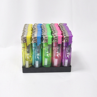 Briquet électronique rechargeable Haopai, briquet à gaz bon marché, briquet rond classique et fin pour l'Inde