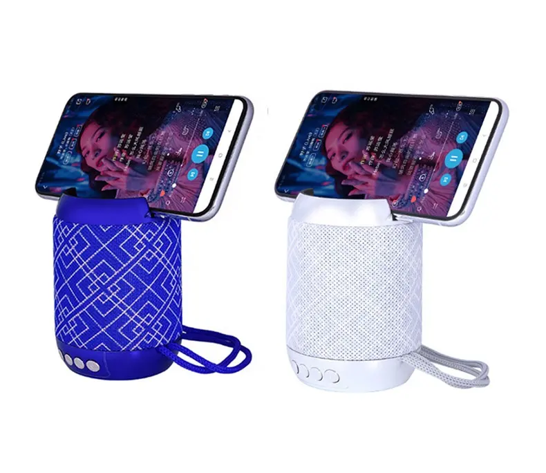 Fabric Style Usb Speakers Fm Music Car Player Stereo 5w Wireless Mini blue tooth Speaker Small Size Portable